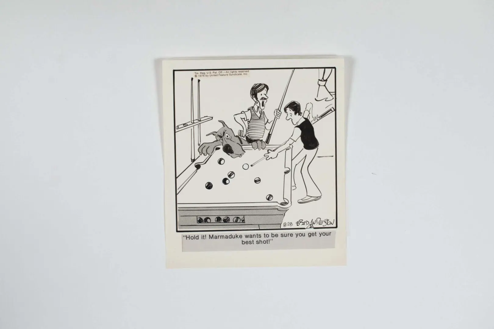 Cartoon showing a man juggling balls while a woman watches nearby.