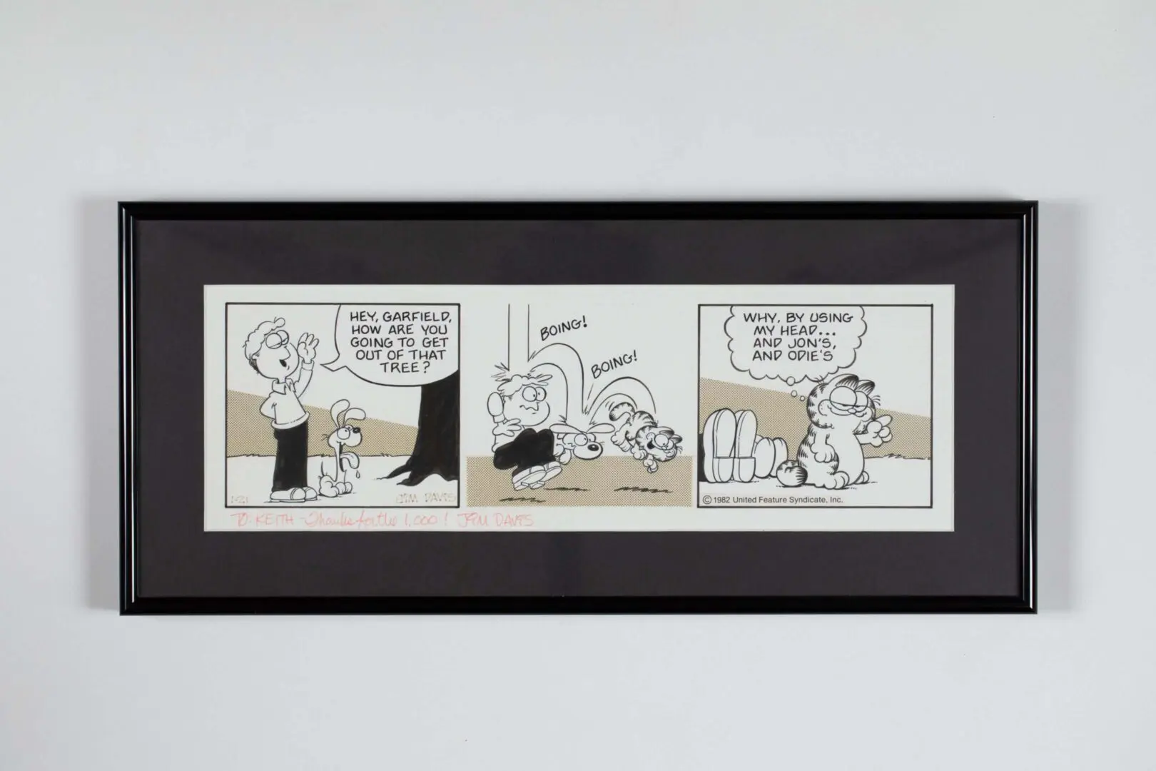 Comic strip showing a man, a dog, and a sleeping figure with humorous dialogue.
