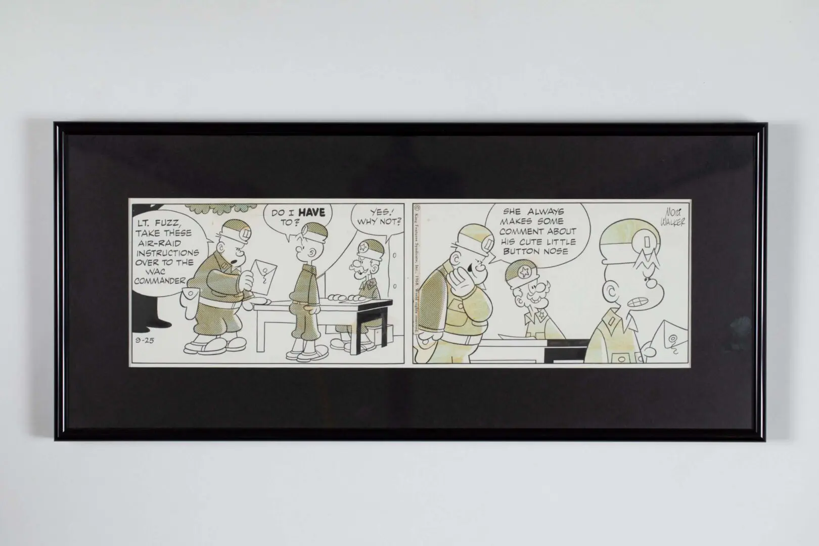 Two-panel comic strip showing humorous interaction between a customer and a waiter.
