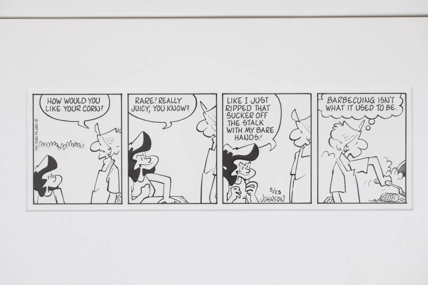 Calvin talks to Hobbes about his desire to be a dinosaur.