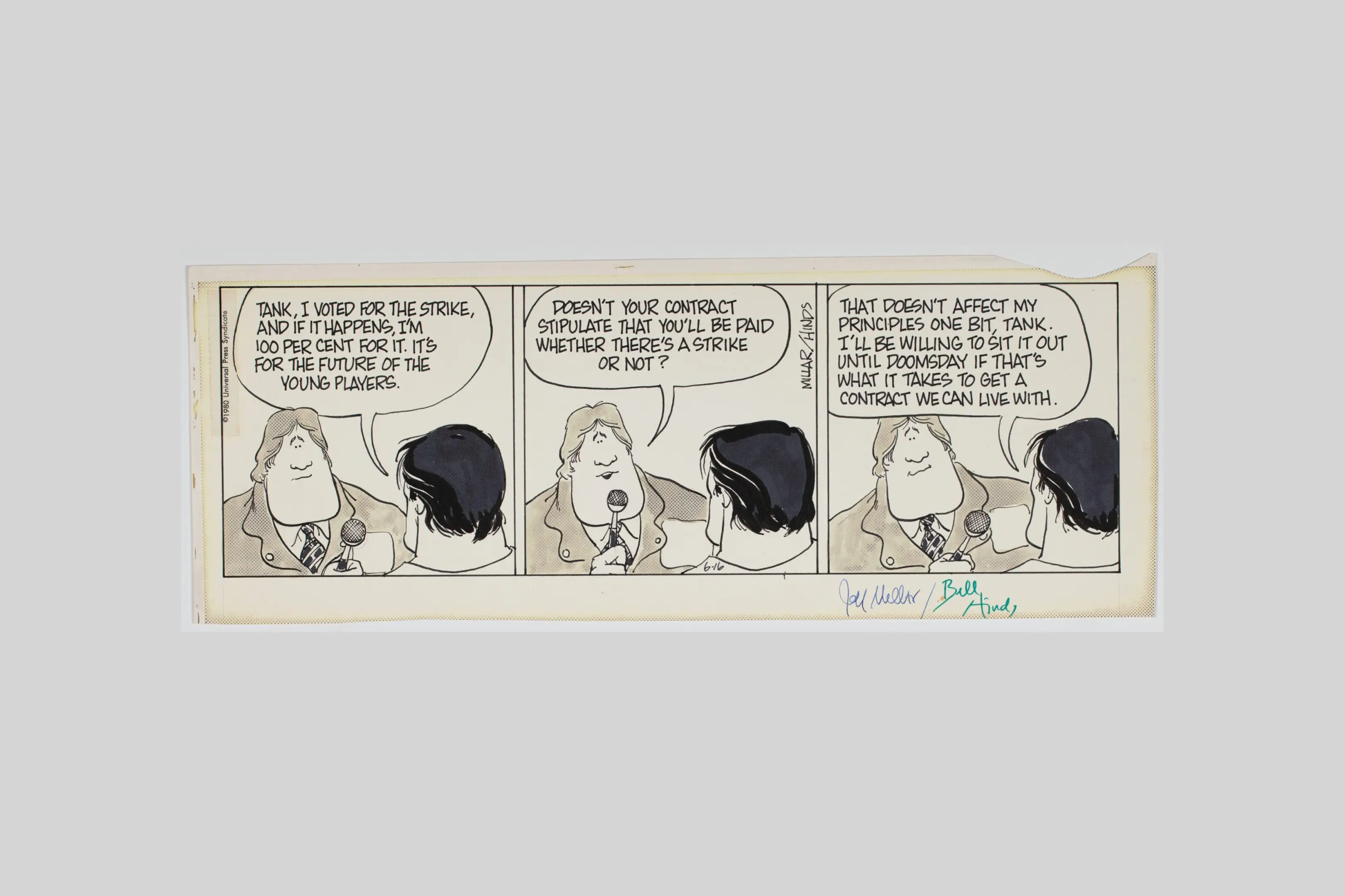 Two characters discuss how to resolve a problem creatively.